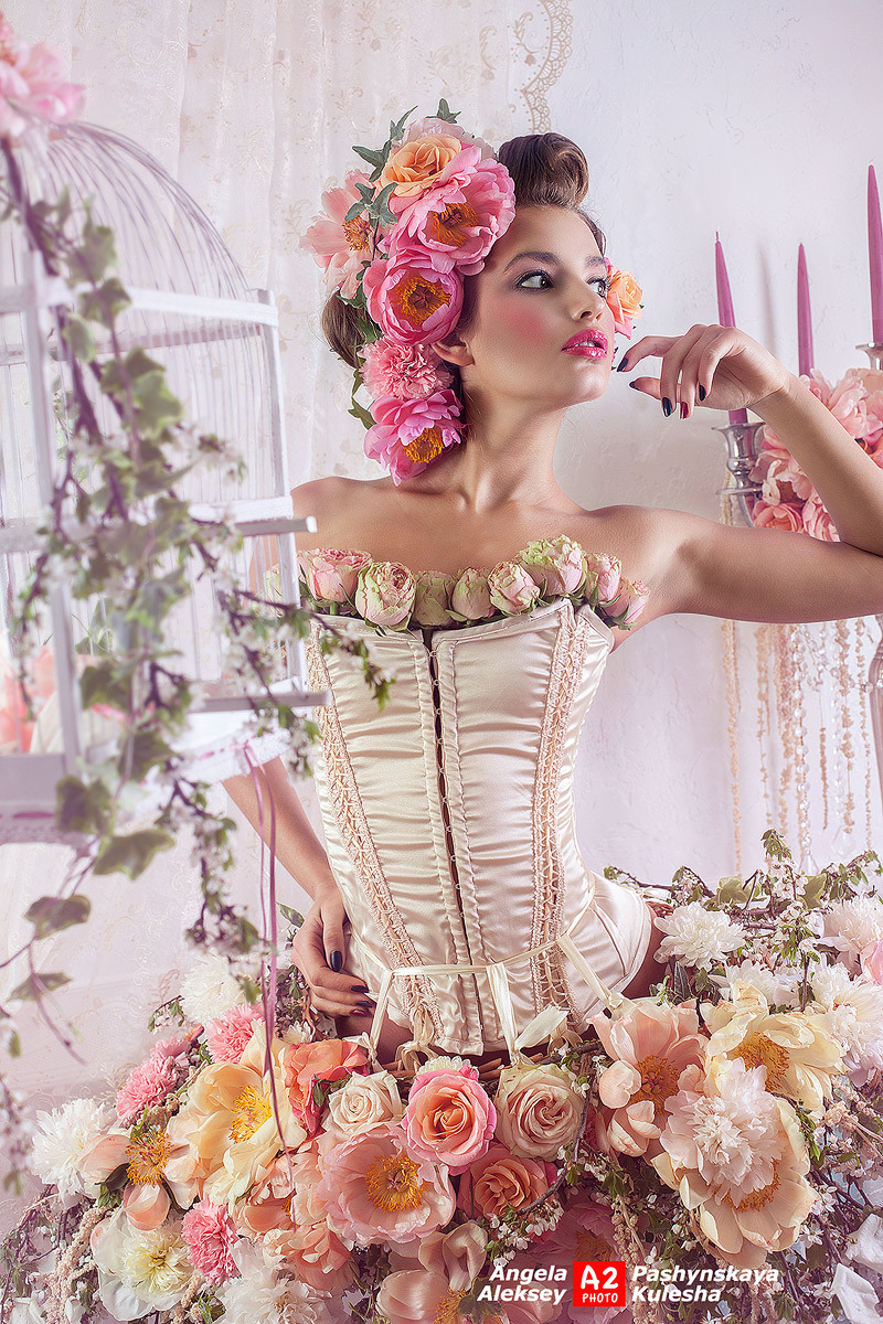 dress with real flowers