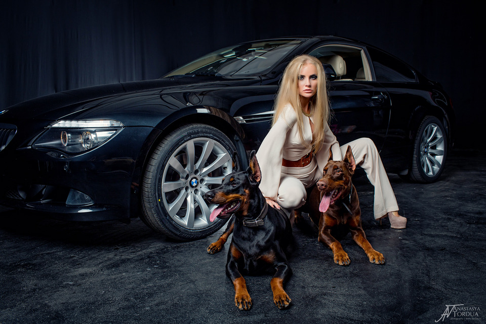 Anna | model, dog, car, photo shoot