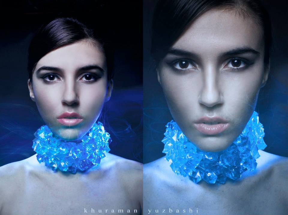 2in1 | blue, necklace, girl, glamour