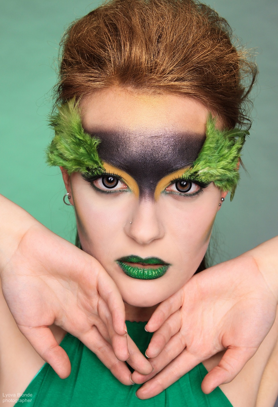 Strange make up | strange make up, green lipstick, redhead, girl